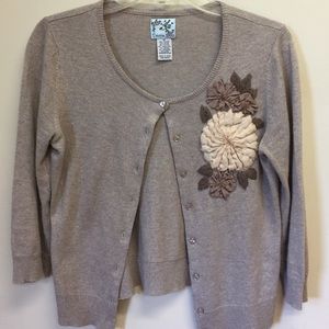Anthropologie Tabitha Tan Floral Cardigan